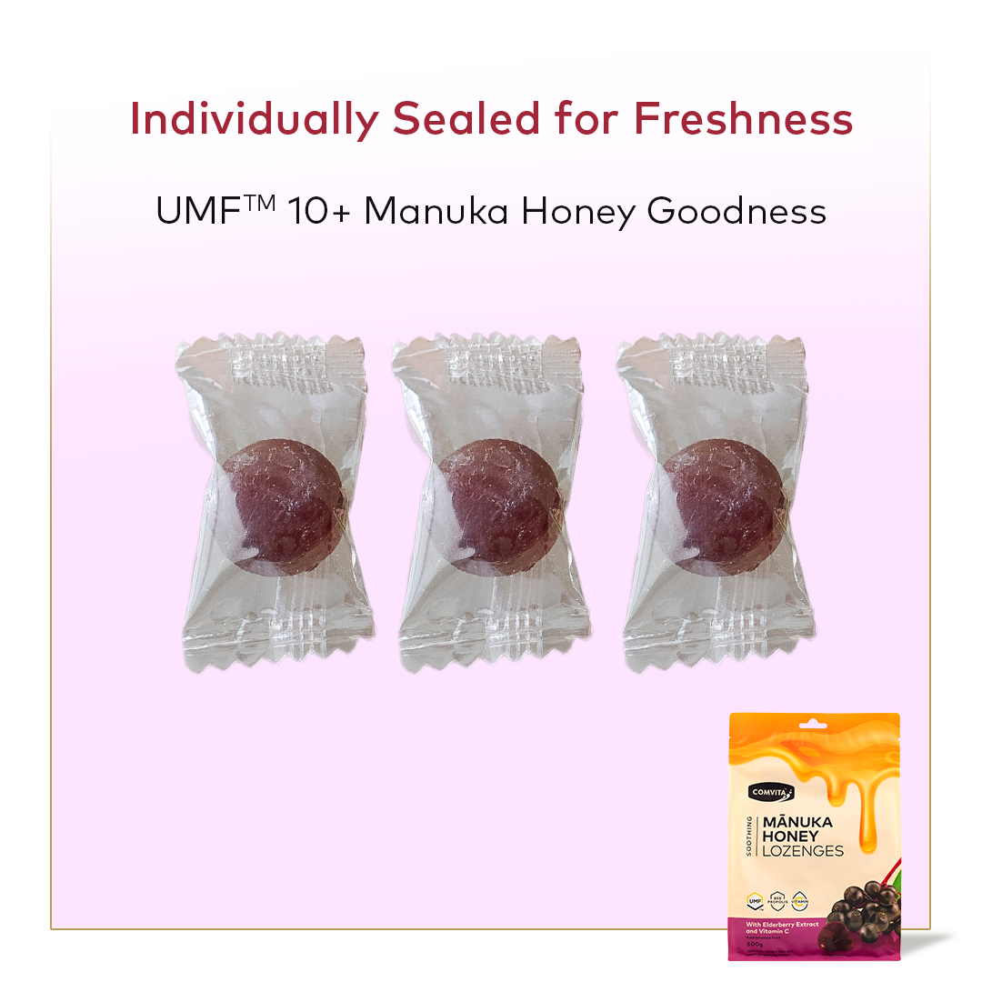 UMF™ 10+ Mānuka Honey Drops Elderberry (12s)