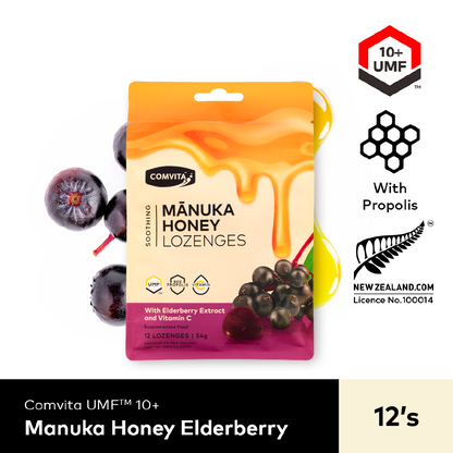 UMF™ 10+ Mānuka Honey Drops Elderberry (12s)
