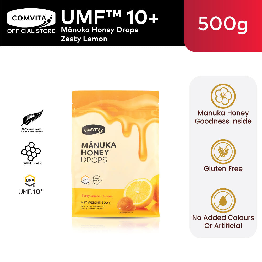 UMF™ 10+ Mānuka Honey Drops Zesty Lemon 500G