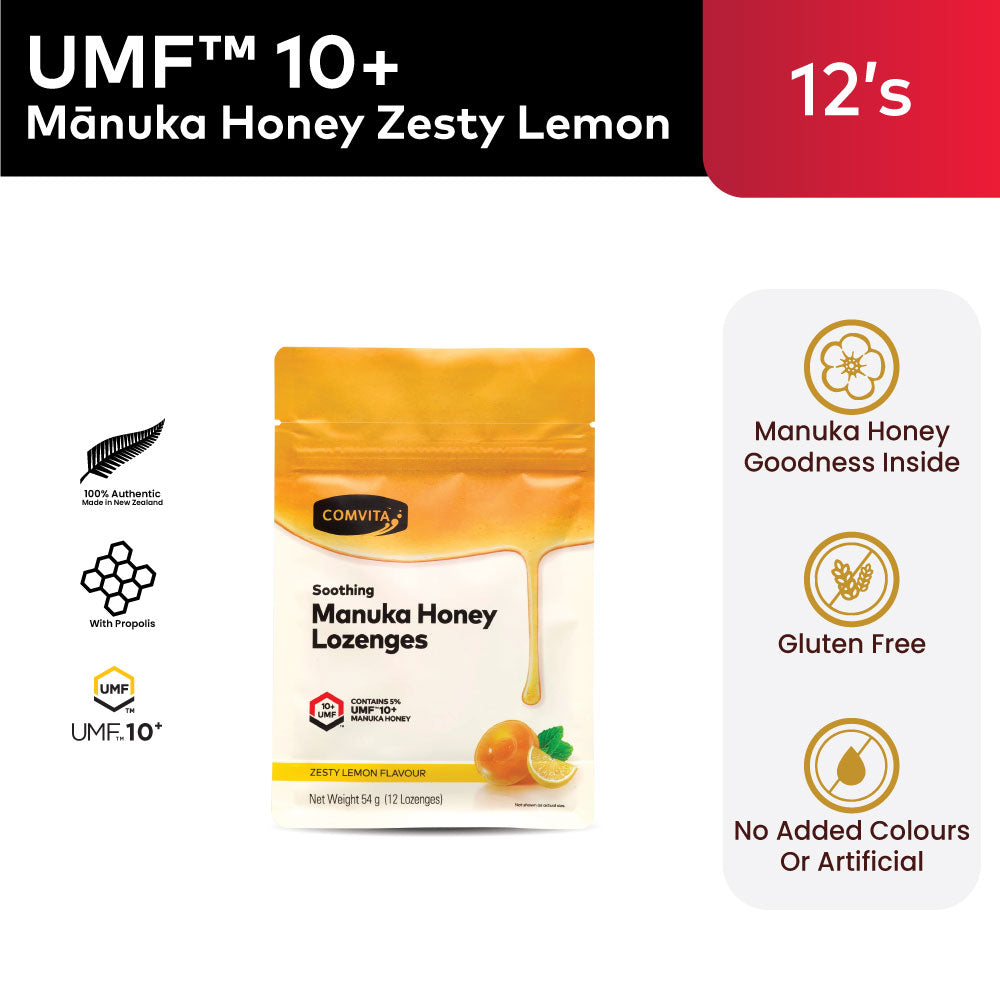 UMF™ 10+ Mānuka Honey Drops Zesty Lemon (12s)
