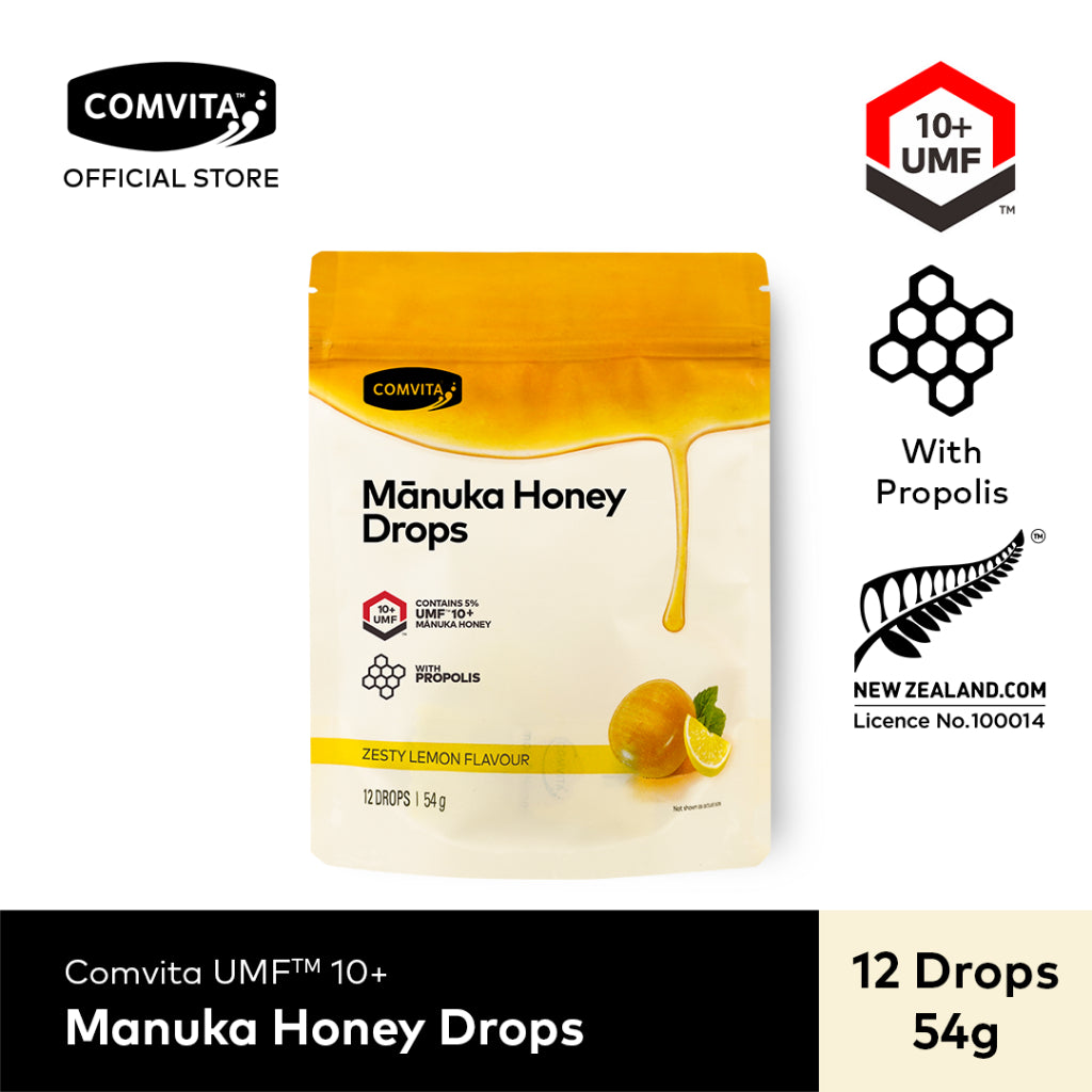 UMF™ 10+ Mānuka Honey Drops Zesty Lemon (12s)