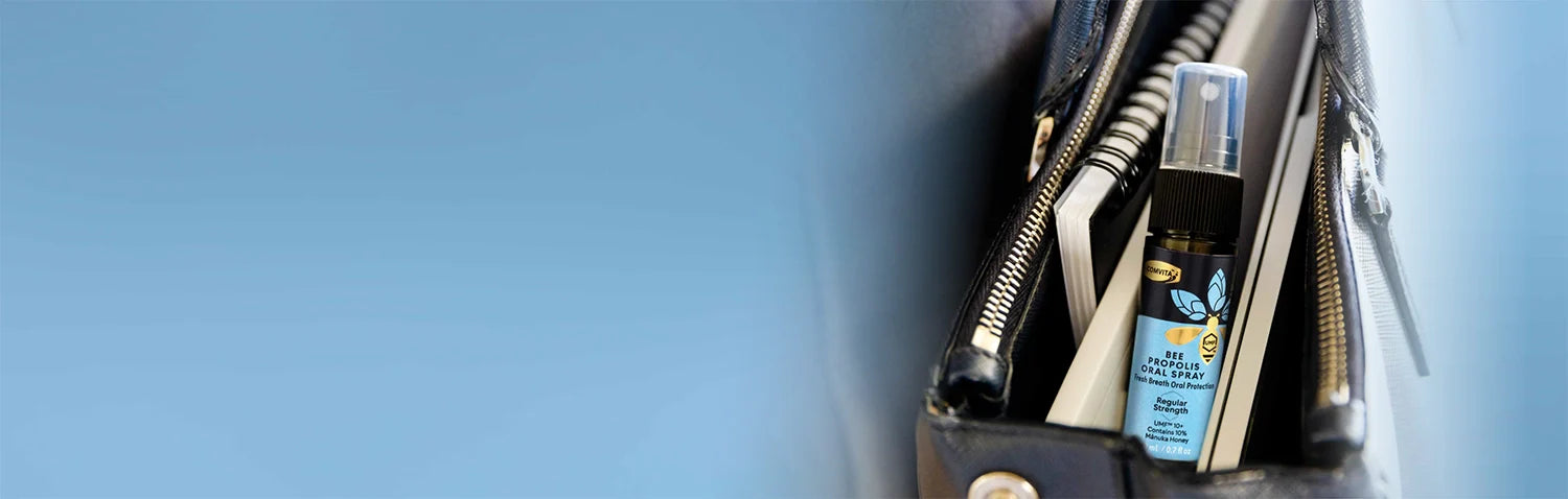 propolis pfl15 regular strength oral spray in handbag